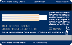 back of Central card